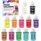 Kit de Corante Alimentício Treedoa com 12 Cores e Frascos de 10 ml Kit de Corante Alimentício Treedoa com 12 Cores e Frascos de 10 ml