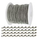 Kit De Corrente De Bolinha 2mm 10 Metros Prata Com 200 Fecho Canoa