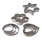 Kit De Cortadores De Inox Biscoito Em Formatos Desenho