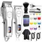 Kit de cortadores e aparadores de cabelo Karrte Professional Silver