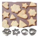 Kit De Cortadores Em Inox Biscoito Em Formatos Desenho