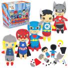 Kit de costura Craftiloo Superhero 5 Easy Projects para crianças com mais de 5 anos