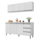 Kit de Cozinha Andréia Balcão 150cm com Tampo MDP e Aéreo - AJL Móveis Kit de Cozinha Andréia Balcão 150cm com Tampo MDP e Aéreo - AJL Móveis
