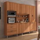 Kit de Cozinha Armário Compacta Pulse 2,60m Lukaliam Móveis 12 Portas e 3 Gavetas