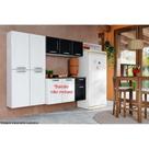 Kit de Cozinha Completa 3 Peças Dona Maria (1 Armário + 1 Paneleiro + 1 Complemento) CPT100 Branco/Preto - Bertolini