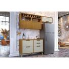 Kit de Cozinha Completa 3 Peças Imperatriz (2Aéreos+1Balcão) C6P45 Freijo/Off White - Nesher Kit de Cozinha Completa 3 Peças Imperatriz (2Aéreos+1Balcão) C6P45 Freijo/Off White - Nesher