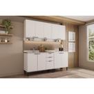 Kit de Cozinha Completa 4 Peças Alpha (2Aéreos+2Balcões) C4P175 Branco - Carraro