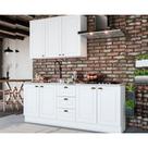 Kit de Cozinha Completa 4 Peças Americana (1Aéreo+2Balcões+1Complemento) s/Pia CZ126 Branco - Henn