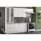 Kit de Cozinha Completa 5 Peças Americana (2 Armários + 1 Balcão + 2 Complementos) C5P13 Branco - Henn