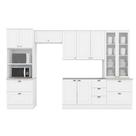 Kit de Cozinha Completa 5 Peças Americana (2Aéreos+1Balcão+2Paneleiros) C5P55 Branco - Henn Kit de Cozinha Completa 5 Peças Americana (2Aéreos+1Balcão+2Paneleiros) C5P55 Branco - Henn
