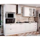 Kit de Cozinha Completa 5 Peças Americana (Torre Quente + 1 Aéreo + 2 Balcões + 1 Tampo p/ Cooktop) CZ267 Branco - Henn