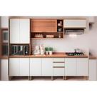 Kit de Cozinha Completa 5 Peças Thela Macadâmia (2Aéreos+2Balcões+1Paneleiro) CZC24 Freijo/Branco - Telasul Kit de Cozinha Completa 5 Peças Thela Macadâmia (2Aéreos+2Balcões+1Paneleiro) CZC24 Freijo/Branco - Telasul