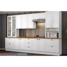 Kit de Cozinha Completa 8 Peças Americana (2Aéreos+2Balcões+2Paneleiros+2Complementos ) C5P65 Branco - Henn