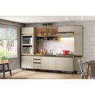 Kit de Cozinha Completa 8 Peças Connect (2 Armários + 2 Balcões + 2 Paneleiros + 2 Complementos) C8P15 Duna/Cristal - Henn