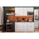 Kit de Cozinha Completa 9 Peças Bella (2Aéreos+2Balcões+5Complementos) C9P60 Branco - Carraro