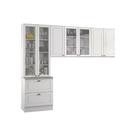 Kit de Cozinha Modulada 3 Peças Americana (2 Armários + 1 Paneleiro) CPT10 Branco - Henn Kit de Cozinha Modulada 3 Peças Americana (2 Armários + 1 Paneleiro) CPT10 Branco - Henn