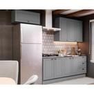 Kit de Cozinha Modulada 5 Peças Americana (2 Aéreos. 2 Balcões, 1 Complementos) Cinza - Henn