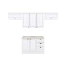 Kit de Cozinha Modulada 5 Peças Americana (3 Armários + 1 Balcão + 1 Complemento) C5P11 Branco - Henn Kit de Cozinha Modulada 5 Peças Americana (3 Armários + 1 Balcão + 1 Complemento) C5P11 Branco - Henn