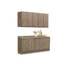 Kit de Cozinha Modulada 6 Peças Maxxi (2 Armários + 2 Balcões + 2 Complementos) C6P23 Nogal - Kappesberg