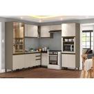 Kit de Cozinha Modulada 9 Peças Connect (3 Armários + 2 Balcões + 2 Paneleiros + 2 Complementos) C9P02 Duna/Cristal