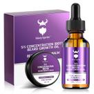 Kit de crescimento de barba MistySprite Óleo de barba de biotina 60ml para homens