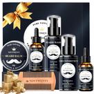 Kit de crescimento de barba NOVTWENTY, 7 unidades para homens, com sabonete e óleo para barba Kit de crescimento de barba NOVTWENTY, 7 unidades para homens, com sabonete e óleo para barba