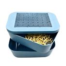 Kit de criação de tenébrios Zmiyivara com alimentador de dois compartimentos Kit de criação de tenébrios Zmiyivara com alimentador de dois compartimentos
