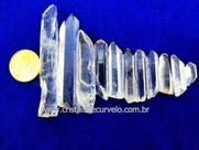 Kit de Cristais Laser com 11 Pedras de Quartzo Transparente Longo e Fino - REF 50.2