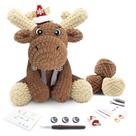 Kit de crochê CODGP para iniciantes com animal de alce de 30 cm de Natal Kit de crochê CODGP para iniciantes com animal de alce de 30 cm de Natal