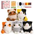 Kit de Crochê MAGIMUSE para Iniciantes 5 Gatos DIY