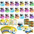 Kit de Crucero Halloscume 72 Piezas Etiquetas de Pato con Patitos de Goma y Bandas Elásticas