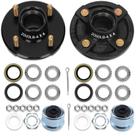 Kit de Cubo para Trailer de 4 Pernos, 2 Conjuntos para Trailer de 2000 lbs, Cubo para Trailer 4x4" Compatible con Ejes Rectos de 1" y 1-1/16"