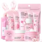 Kit de cuidados com a pele Evolvique Sakura com faixa de coelho, 12 unidades