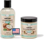 Kit de cuidados com tábuas de corte CLARK'S Coconut Oil com óleo de açougueiro e cera