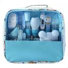 Kit De Cuidados De Saúde De Beleza Do Bebê 13 Peças Bolsinha Estojo Completo com Termômetro, Cortador de Unhas, Escova, Lixa