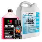 Kit de Cuidados para Radiador Água Desmineralizada + 3 Aditivos Conc. Sintético + Nanotech