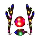 Kit De Decoração De Chifres De Rena Com Luzes LED Para Carro, Decoração De Veículo De Natal,