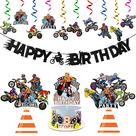 Kit de decoração de festa ANGOLIO Motocross Theme 42 unidades