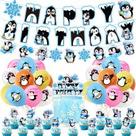 Kit de decoração de festa com tema de pinguim, aniversário, 39 unidades