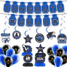 Kit de decoração de festa de formatura, 38 unidades, 2026, azul, parabéns