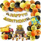 Kit de decoração de festa, escavadeira de construção, aniversário, 69 unidades Kit de decoração de festa, escavadeira de construção, aniversário, 69 unidades