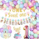 Kit de decoração de festa kreat4joy 118PCS Ice Cream Theme