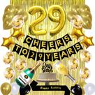 Kit de decoração de festa Santonlia Gold 29th Birthday