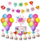 Kit de decoração de festa Slime Birthday MOAXMOA Slime Queen