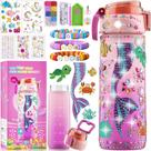 Kit de decoração de garrafas de água BOOH Mermaid Girls 4-8 anos