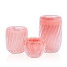 Kit De Decoração Em Murano Vasos Rosa Chiclete