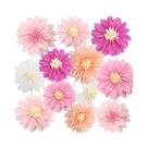 Kit De Decoração Floral Mexicana Com Pompons De Papel De Seda Rosa Sortidos, 12 Peças, 10 E 8
