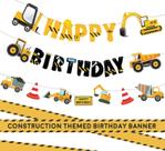 Kit de Decoração para Festa de Construção - 3 Pacotes
