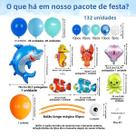 Kit De Decoração Para Festa Temática Oceano Azul, Balões De Animais Marinhos Para Aniversário, Kit De Decoração Para Festa Temática Oceano Azul, Balões De Animais Marinhos Para Aniversário,
