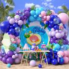 Kit de decoração Saxuxu Blue Balloon Arch Princess Party